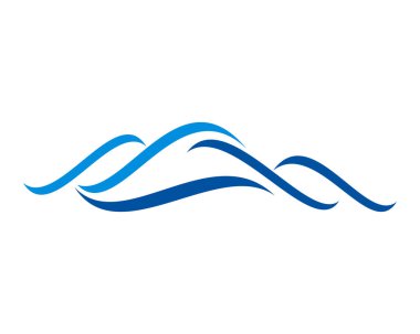 Mavi renkte basit dağ çizgisi