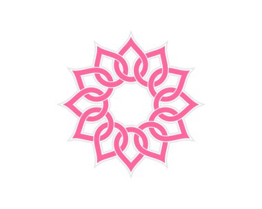 Soyut pembe yaprak dairesel bağlantısı