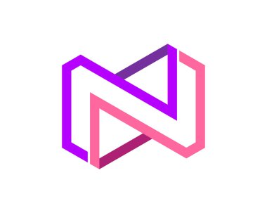 N harfi baş harfli soyut şekil