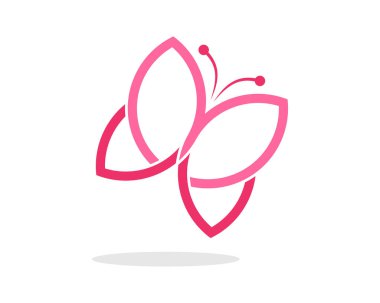 Pembe renkli güzel kelebek