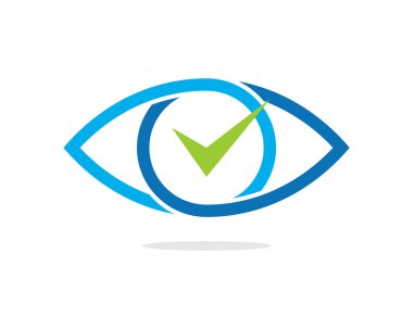 İçinde işaret işareti olan mavi gözler.