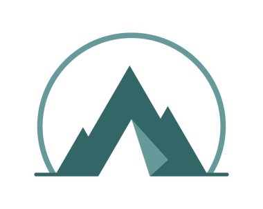 İçinde kamp çadırı olan daire şeklinde.