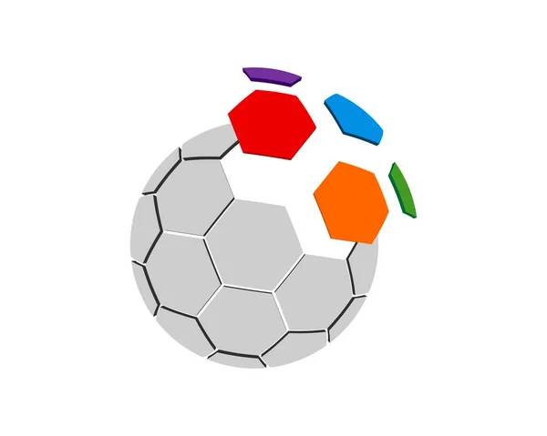 Ball Fodbold Abstrakt Logo – Stock-vektor