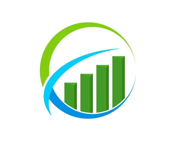 Chart Wachstum Kreis — Stockvektor