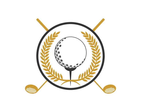 Top ve golf sopasıyla altın yuvarlak buğday