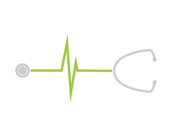 Stethoscope Heart Beat — Stock Vector