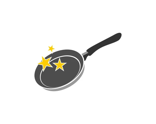 Frying Pan Triple Star — Stock Vector