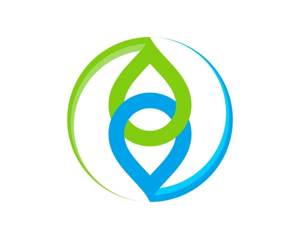 Naturaleza Infinito Con Logotipo Del Esquema — Vector de stock