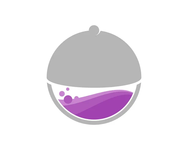 内部に紫色の液体を含む実験室食品 — ストックベクタ