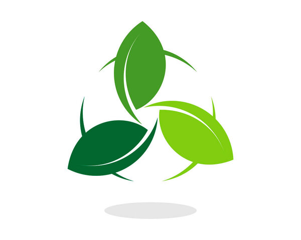 Three circle leaf with swoosh