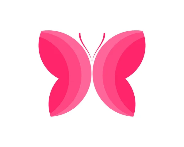 Borboleta Rosa Bonita Simples — Vetor de Stock