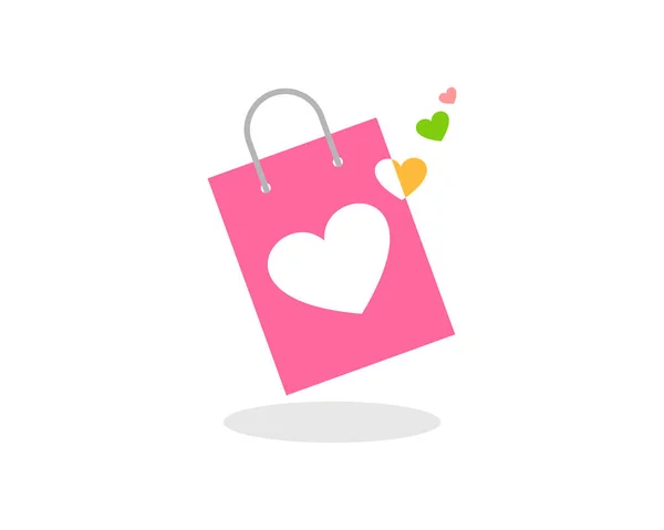 Bolsa Compras Con Amor Dentro — Vector de stock