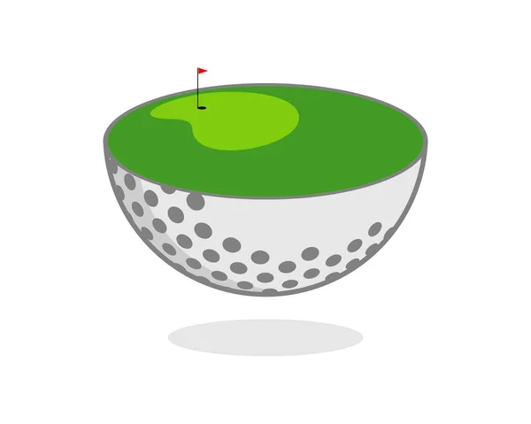 경기장이 골프공 — 스톡 벡터