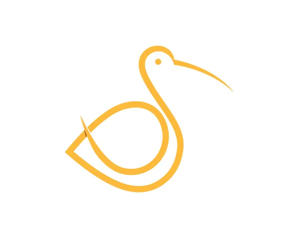 Простой Золотой Пеликан — стоковый вектор