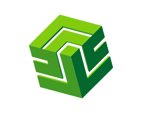 Green Cube Naturtechnologie — Stockvektor