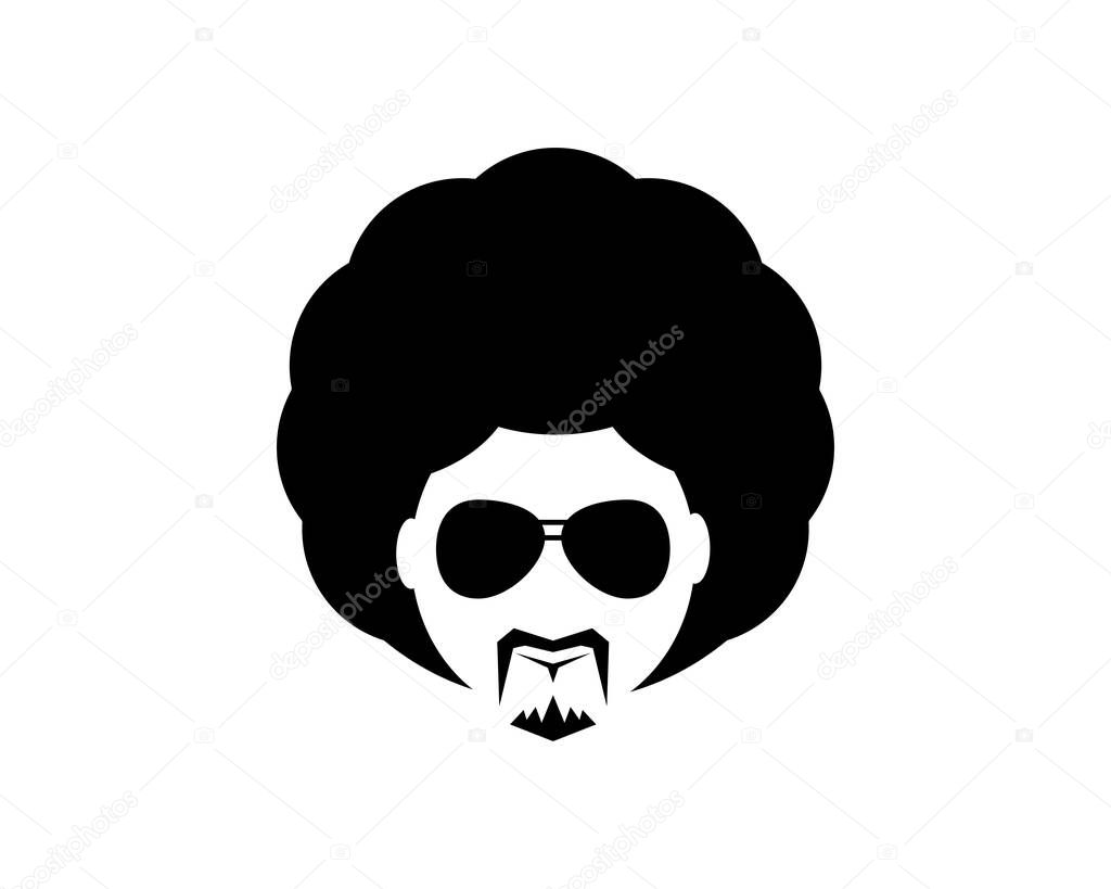 Afro hair style with eye glass