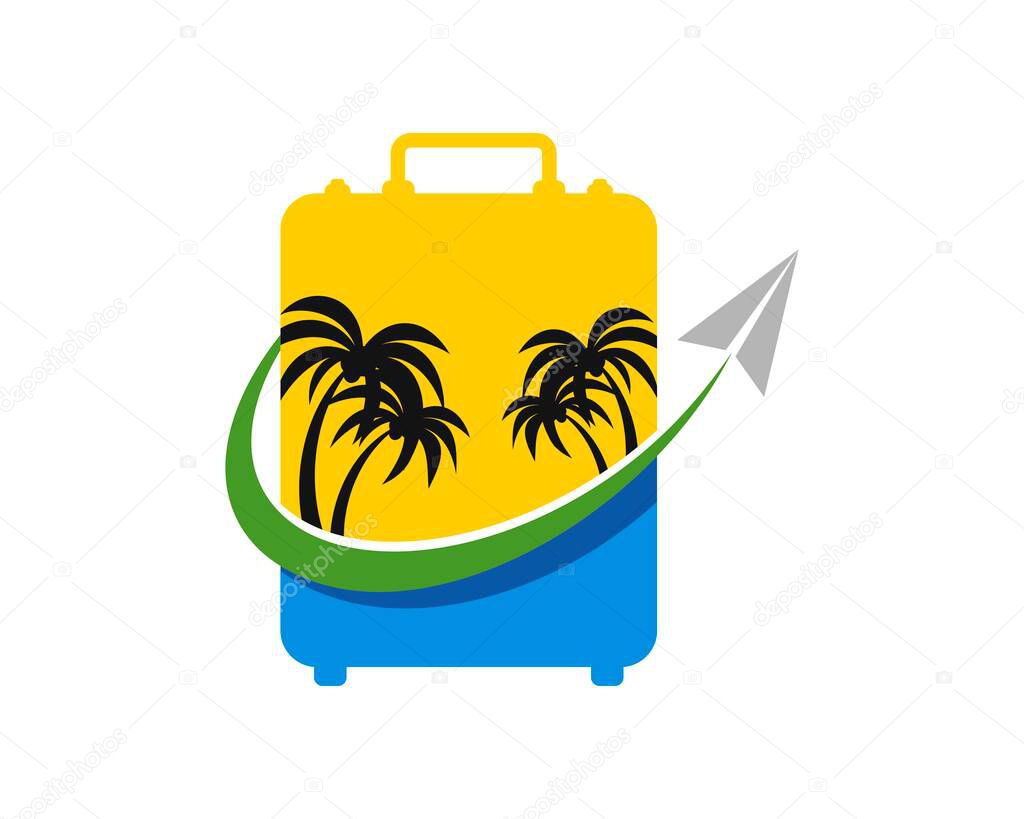 Travel bag with holiday place direction
