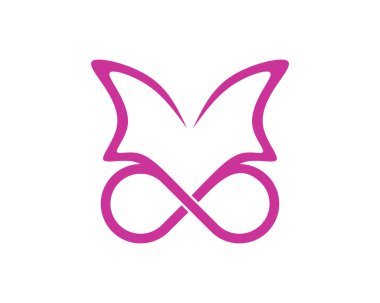 Soyut kelebekli Sonsuz güzellik