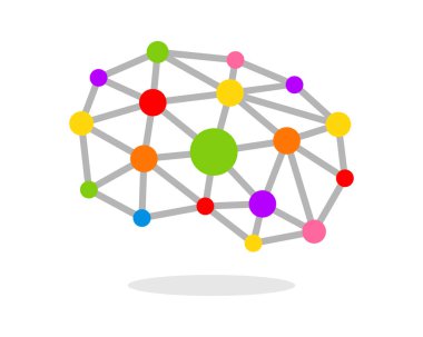 Çember bağlantısı olan soyut beyin