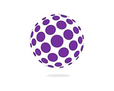 Mor soyut çember şekli