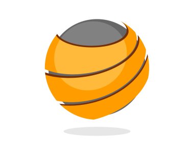 Sarı ve gri soyut çember şekli