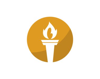 Altın çemberin içindeki meşale