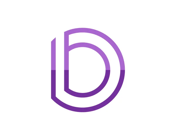 紫色D字首字母 — 图库矢量图片
