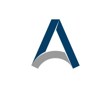 Soyut üçgen şekil ve bir harf parafı