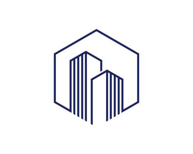 Altıgen şekilli ve içinde yapı çizgisi olan