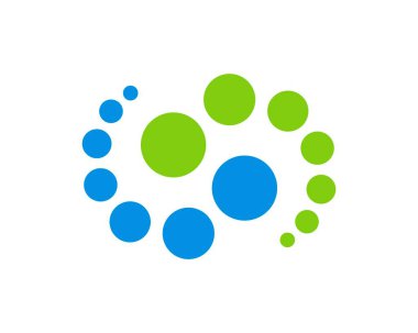 soyut mavi ve yeşil daire girdabı