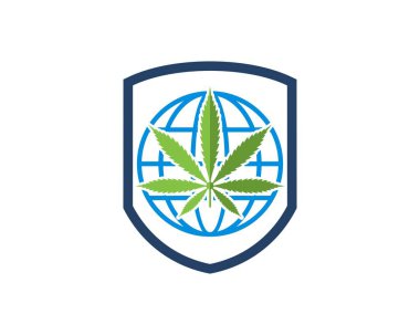 İçinde soyut dünya ve kenevir bulunan kalkanlar