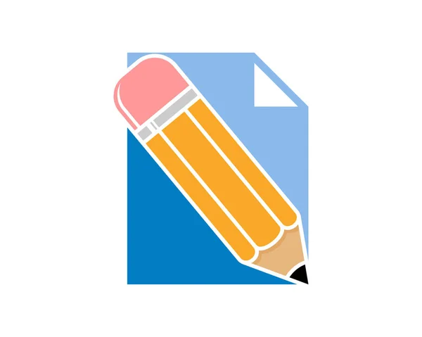 Pencil Writing Document — Stock Vector