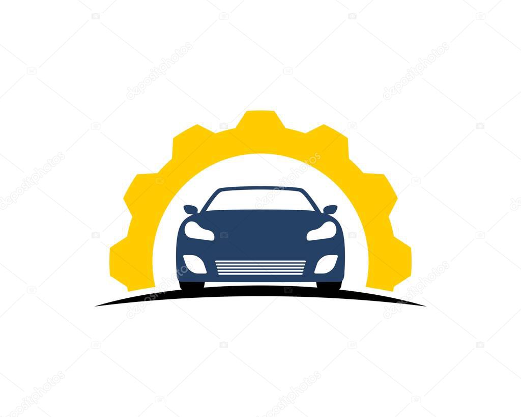 Repair car with yellow gear