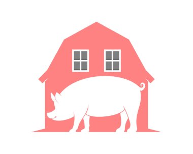 Ahırlı domuz çiftliği