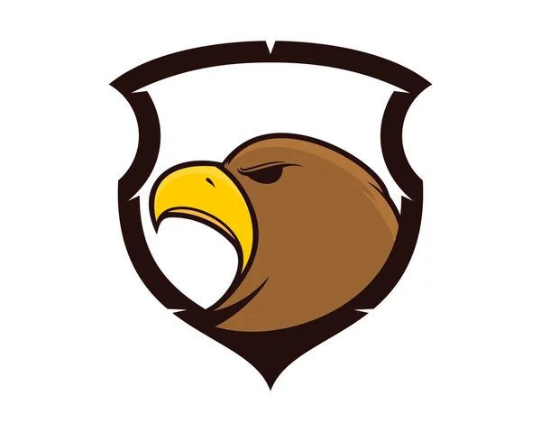 Cabeza Águila Con Escudo — Archivo Imágenes Vectoriales