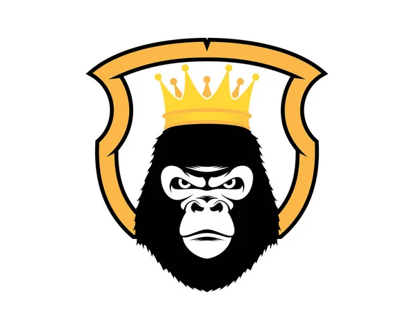 King Kong Shield Protection Logo — Stock Vector