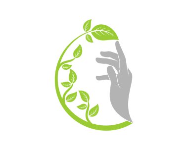 El bakım logosu olan doğa ağacı.