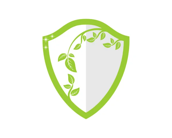 Protección Naturaleza Con Forma Escudo — Vector de stock