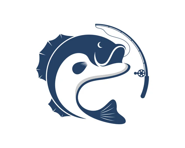 Логотип Рыболовной Удочки — стоковый вектор