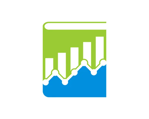 Chart Wachstum Finanzbuch — Stockvektor