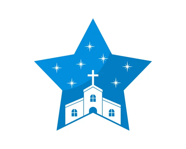 Kościół Kształcie Gwiazdy — Wektor stockowy