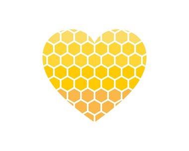 Aşk şekli logolu arı kovanı.