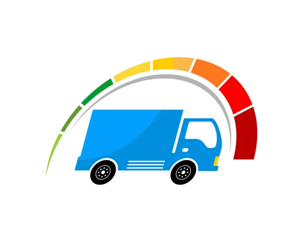 Entrega Caminhões Indicador Velocímetro —  Vetores de Stock