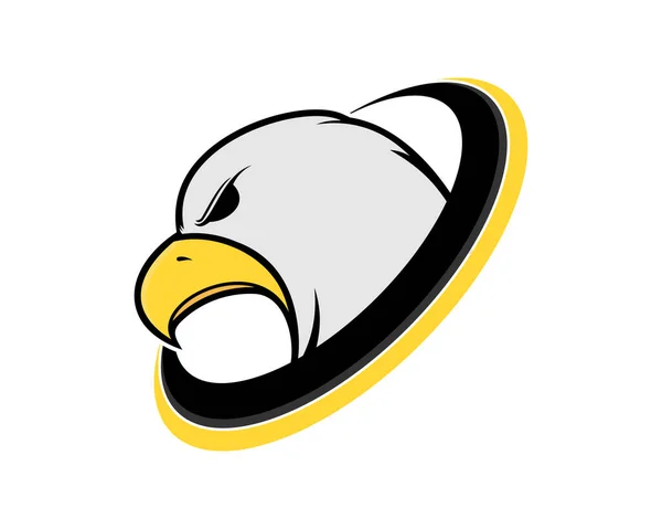 Cabeza Águila Dentro Del Logotipo Del Círculo — Vector de stock