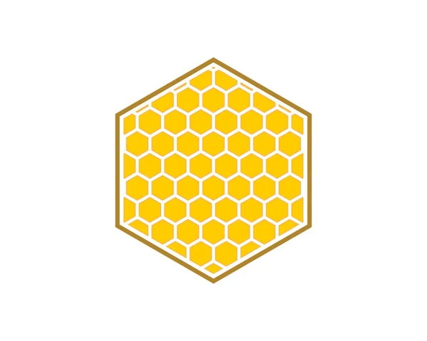 Včelí Uvnitř Šestiúhelníkového Tvaru — Stockový vektor