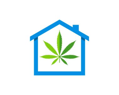 İçinde esrar yaprağı olan basit bir ev.