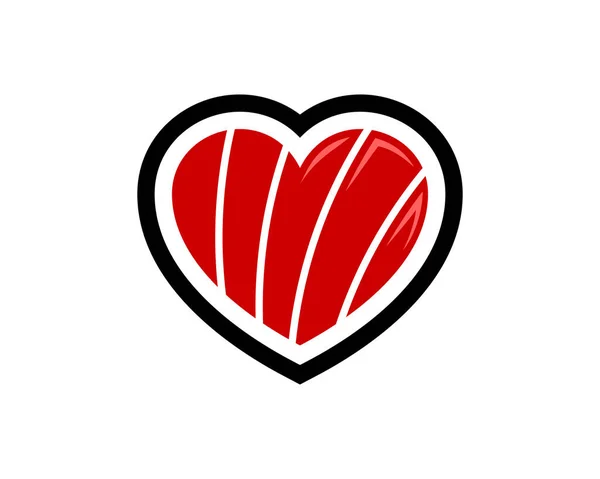Sushi Logo Kształtu Miłości — Wektor stockowy