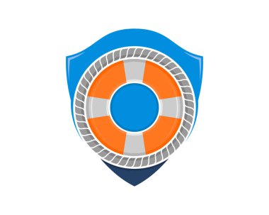 Ortasında can simidi olan kalkan koruması.