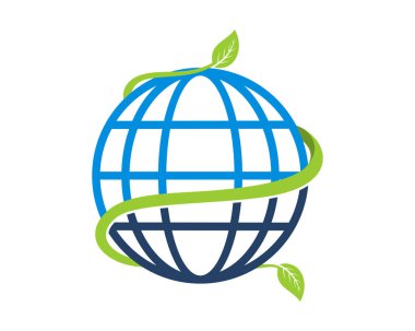 Çevreleyen yeşil yapraklı küre