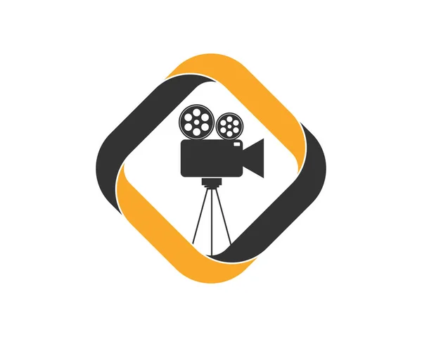 Video Recorder Square Logo — Stock Vector